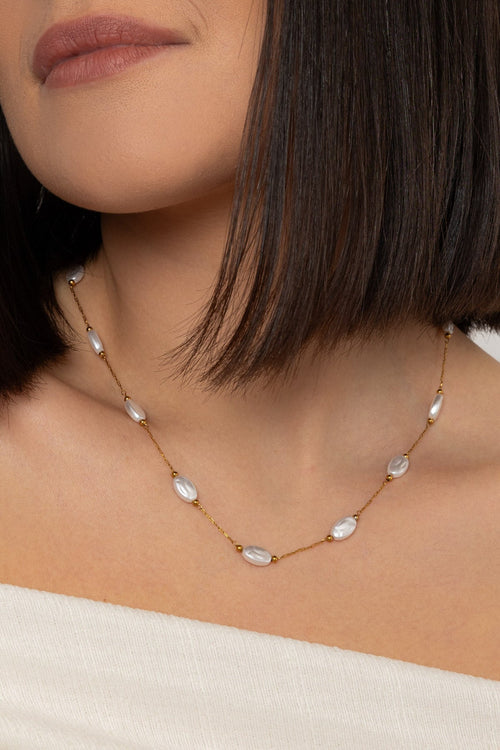 Faux Freshwater Pearl Necklace