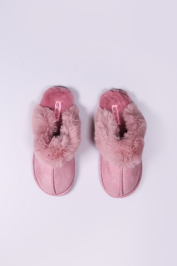 Carraig Donn Faux Suede Mule in Pink