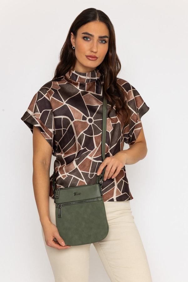 Carraig Donn Faye Crossbody Bag in Olive