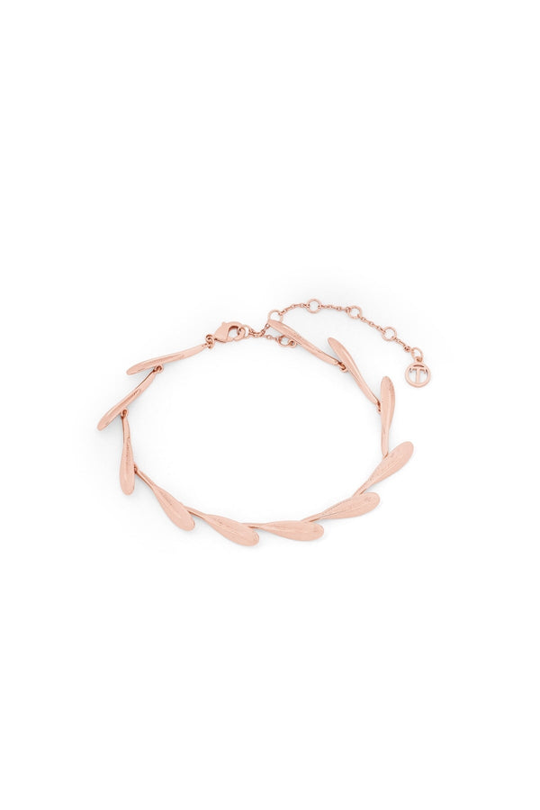 Carraig Donn Feather Bracelet Plumage in Rose Gold