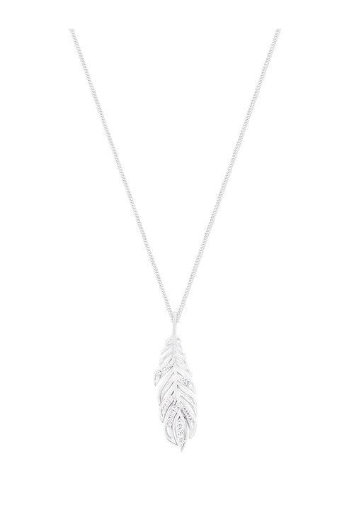 Feather Pendant in Silver