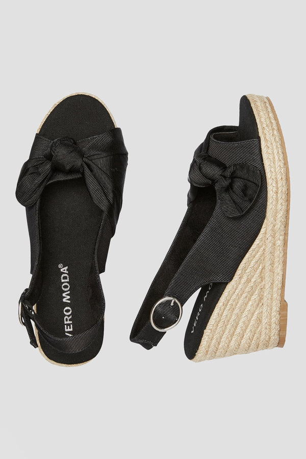 Carraig Donn Felia Wedge Espadrille in Black