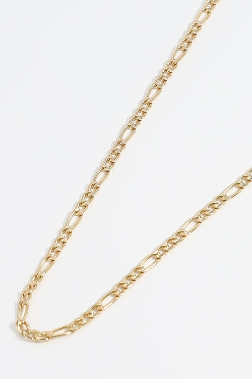Figaro Link Necklace in Gold