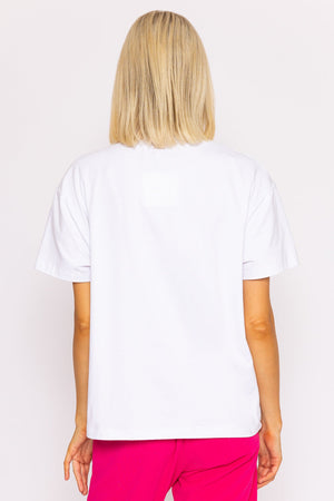 Carraig Donn Flamingo Printed T-Shirt in White
