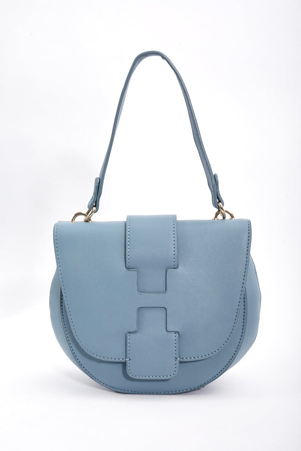 Carraig Donn Flap Over Satchel Bag in Blue
