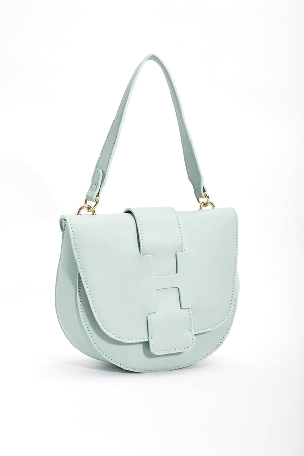 Carraig Donn Flap Over Satchel Bag in Sage