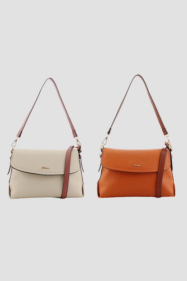 Carraig Donn Flapover Shoulder Bag in Orange