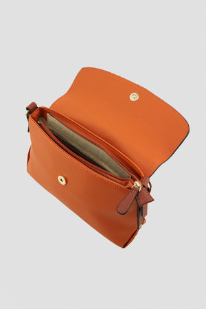 Carraig Donn Flapover Shoulder Bag in Orange