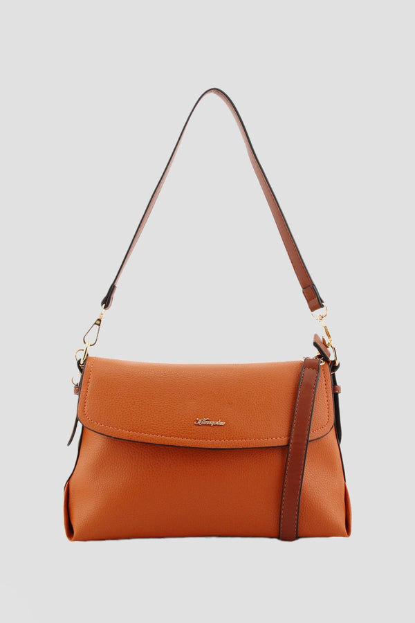 Carraig Donn Flapover Shoulder Bag in Orange
