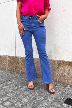 Carraig Donn Flare Denim Jeans in Blue