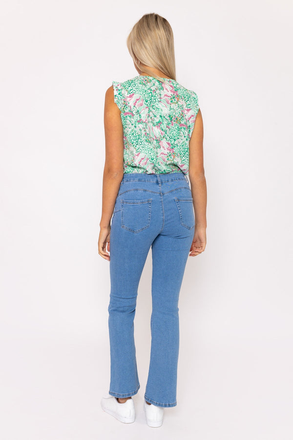 Carraig Donn Flare Denim Jeans in Blue