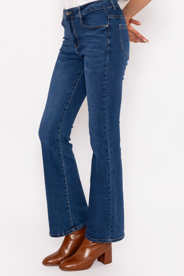 Carraig Donn Flare Denim Jeans in Indigo