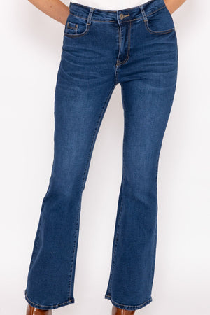 Carraig Donn Flare Denim Jeans in Indigo