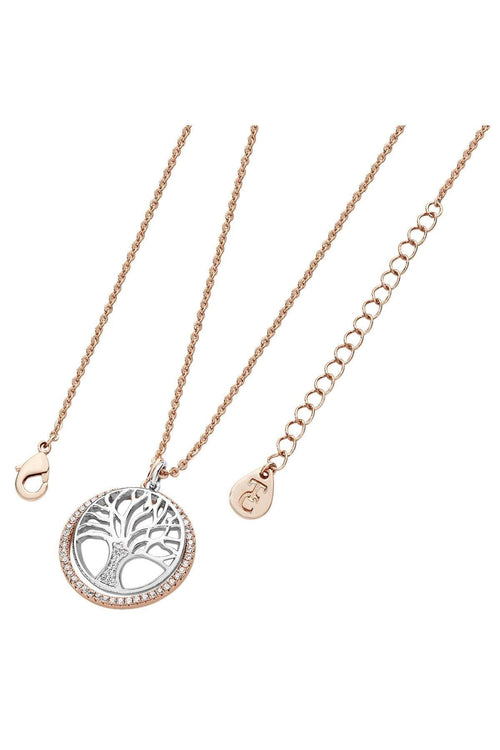 Floating Tree of Life Circle in Rose Gold
