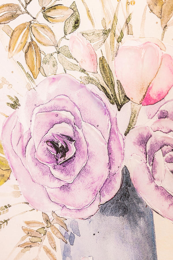 Carraig Donn Floral Posy Jar Canvas Wall Art