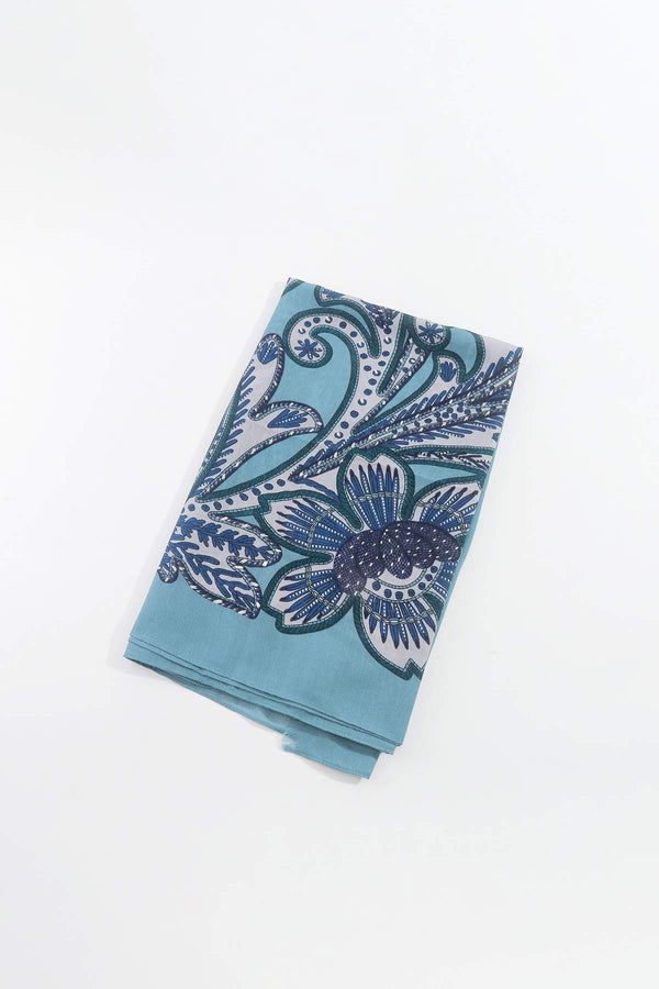 Carraig Donn Floral Scarf in Blue