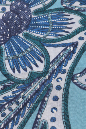 Carraig Donn Floral Scarf in Blue