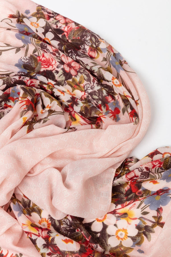 Carraig Donn Floral Scarf in Pink