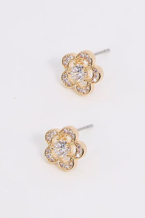 Carraig Donn Flower Earrings in Gold