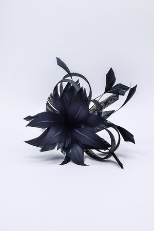 Carraig Donn Flower Fascinator in Black