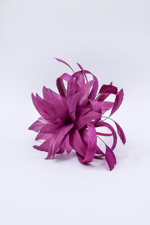 Carraig Donn Flower Fascinator in Plum