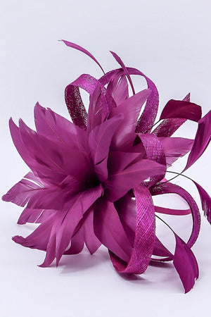 Carraig Donn Flower Fascinator in Plum