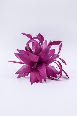 Carraig Donn Flower Fascinator in Plum