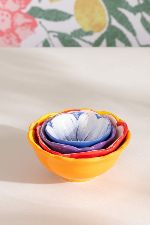 Flower Measuring Bowls Set Of 4