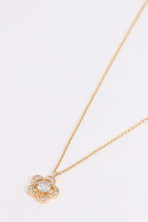 Carraig Donn Flower Necklace in Gold