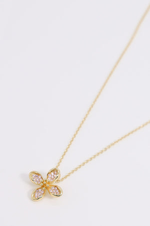 Carraig Donn Flower Necklace in Gold