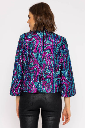 Carraig Donn Flua 3/4 Sleeve Top in Black