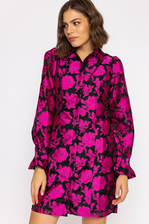 Carraig Donn Franka Shirt Dress in Black