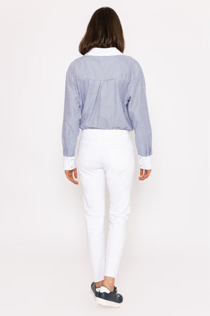 Carraig Donn Frayed Hem Jeans in White