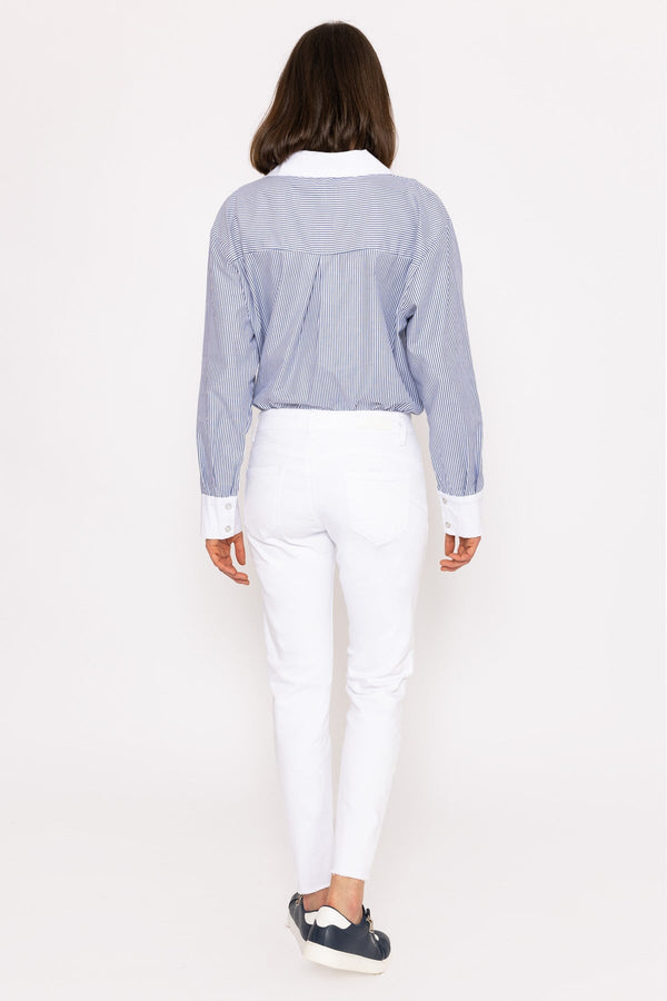 Carraig Donn Frayed Hem Jeans in White