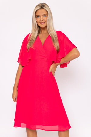 Carraig Donn Fuchsia Angel Sleeve Dress