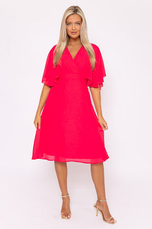 Carraig Donn Fuchsia Angel Sleeve Dress