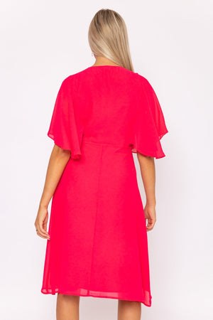 Carraig Donn Fuchsia Angel Sleeve Dress