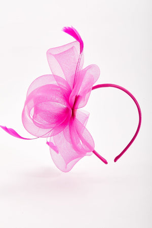 Carraig Donn Fuchsia Hairband Fascinator with Feathers