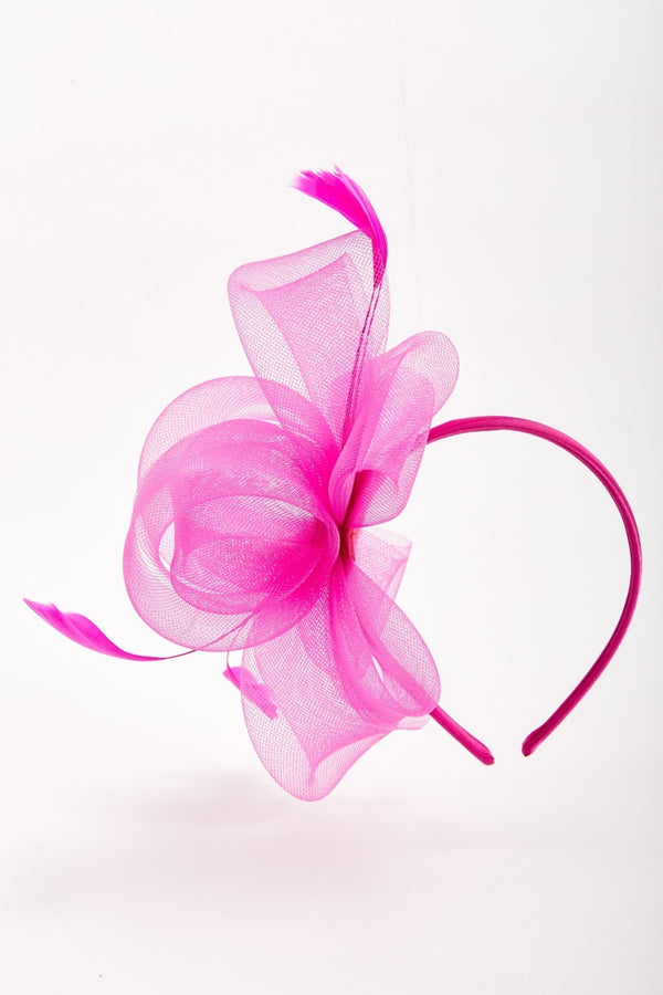 Carraig Donn Fuchsia Hairband Fascinator with Feathers