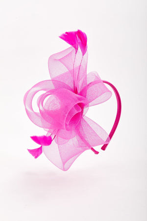 Carraig Donn Fuchsia Hairband Fascinator with Feathers