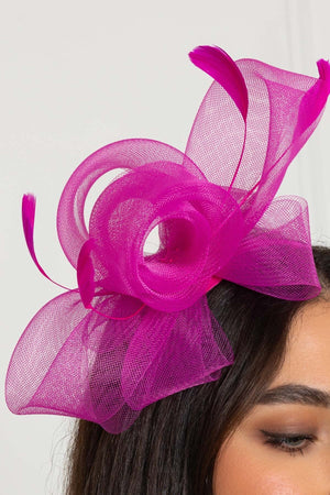 Carraig Donn Fuchsia Hairband Fascinator with Feathers