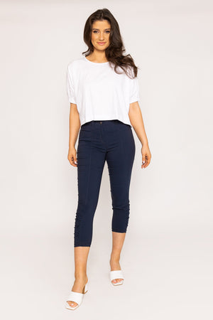 Carraig Donn Gathered Cuff Top in White
