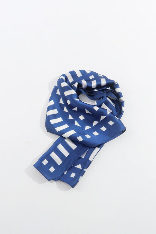 Geo Neckerchief Scarf in Navy