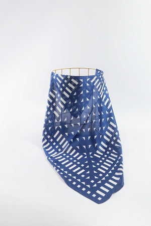 Carraig Donn Geo Neckerchief Scarf in Navy