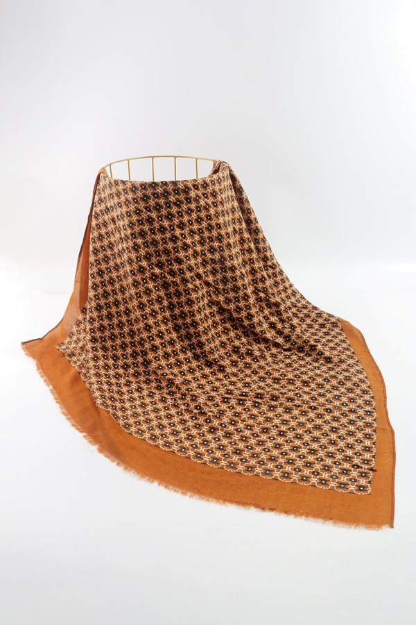 Carraig Donn Geo Print Scarf in Brown