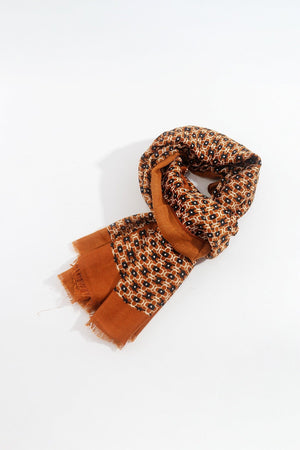 Carraig Donn Geo Print Scarf in Brown