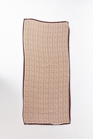 Carraig Donn Geo Print Scarf in Coffee