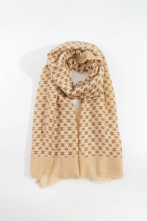 Carraig Donn Geo Print Scarf in Cream