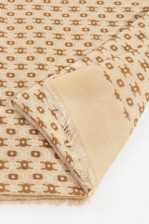 Carraig Donn Geo Print Scarf in Cream