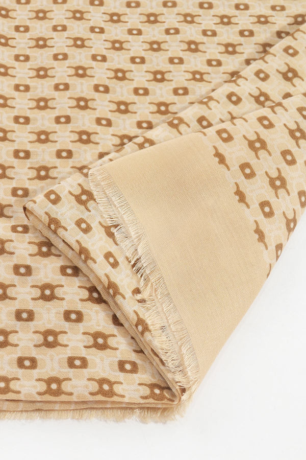 Carraig Donn Geo Print Scarf in Cream
